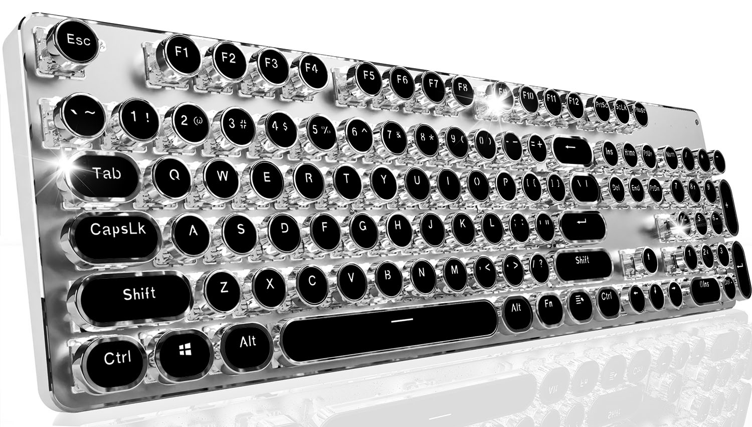 EWEADN TK950 Typewriter Wireless Mechanical Keyboard