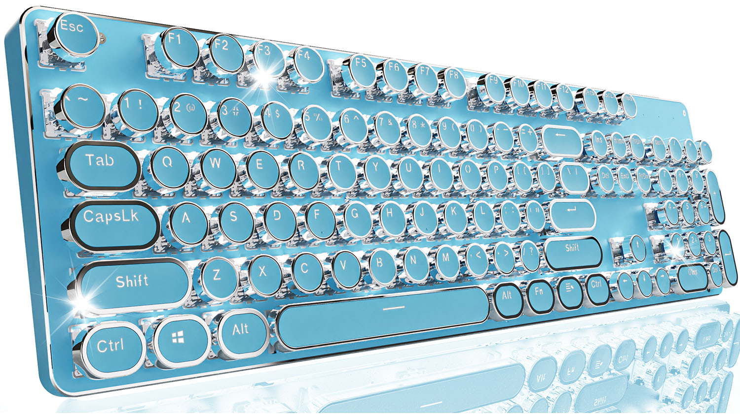 EWEADN TK950 Typewriter Wireless Mechanical Keyboard