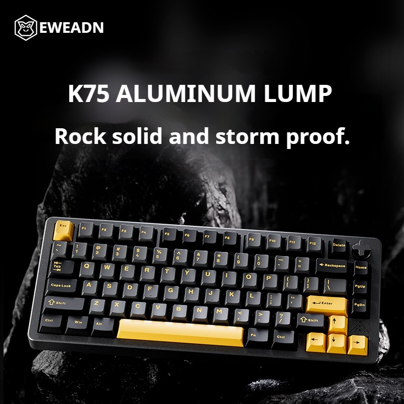 EWEADN K75 Tri-mode Gasket Aluminum Mechanical Keyboard