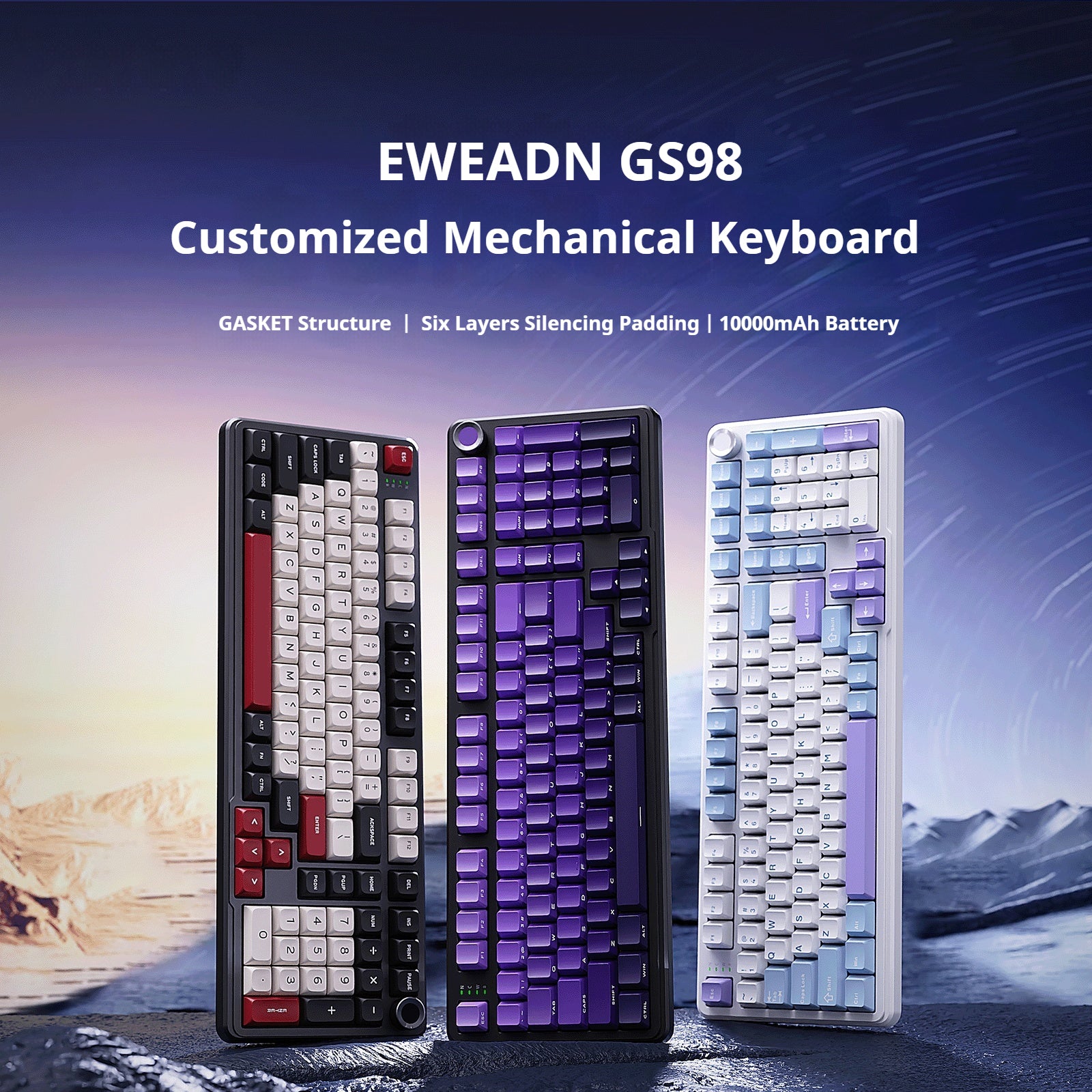 EWEADN GS98 Tri-mode Gasket Mechanical Keyboard