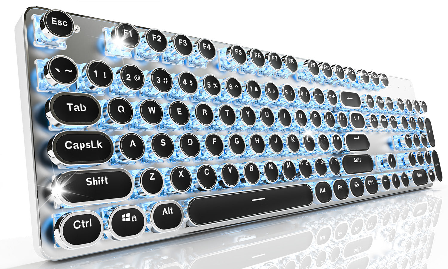 EWEADN TK950 Typewriter Wireless Mechanical Keyboard