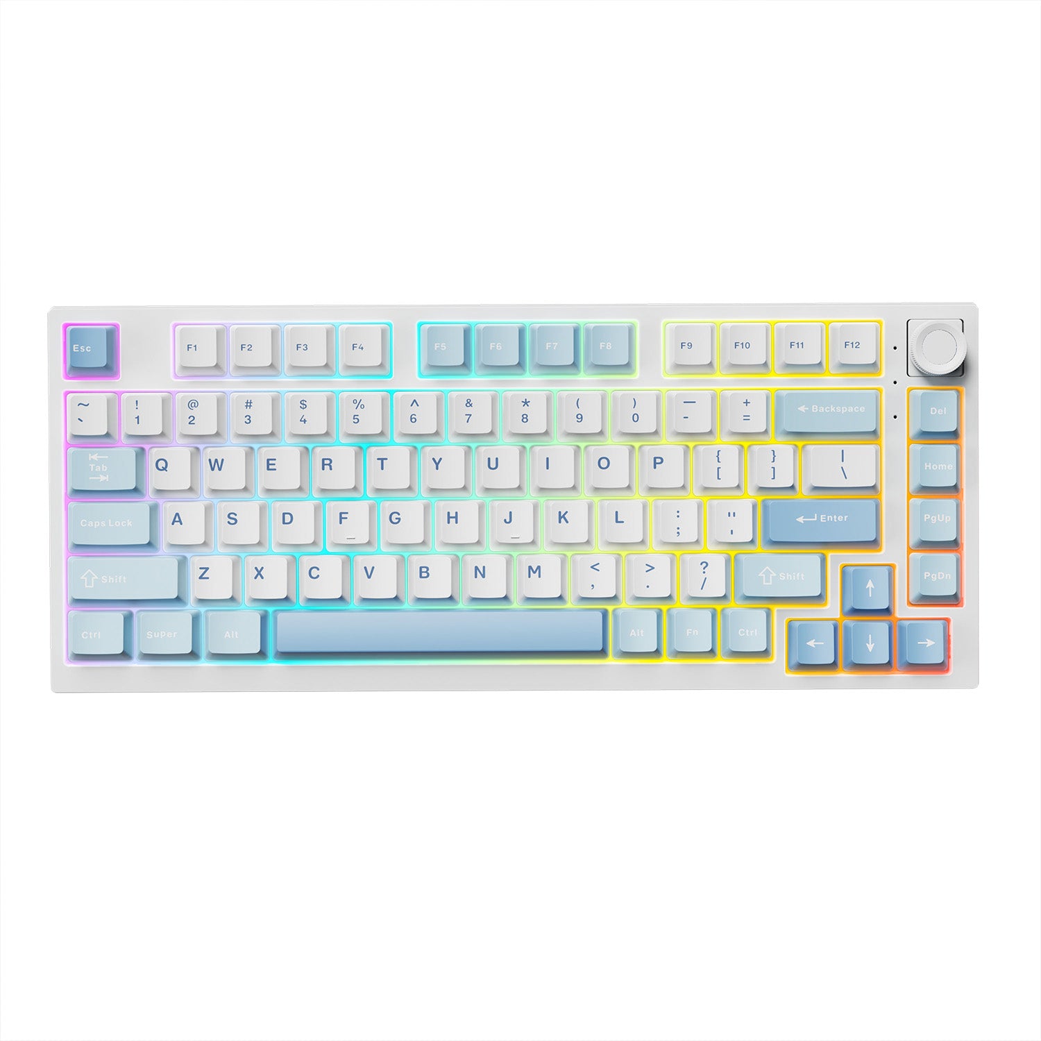 EWEADN X75 Tri-mode Gasket Mechanical Keyboard with LED Media Display