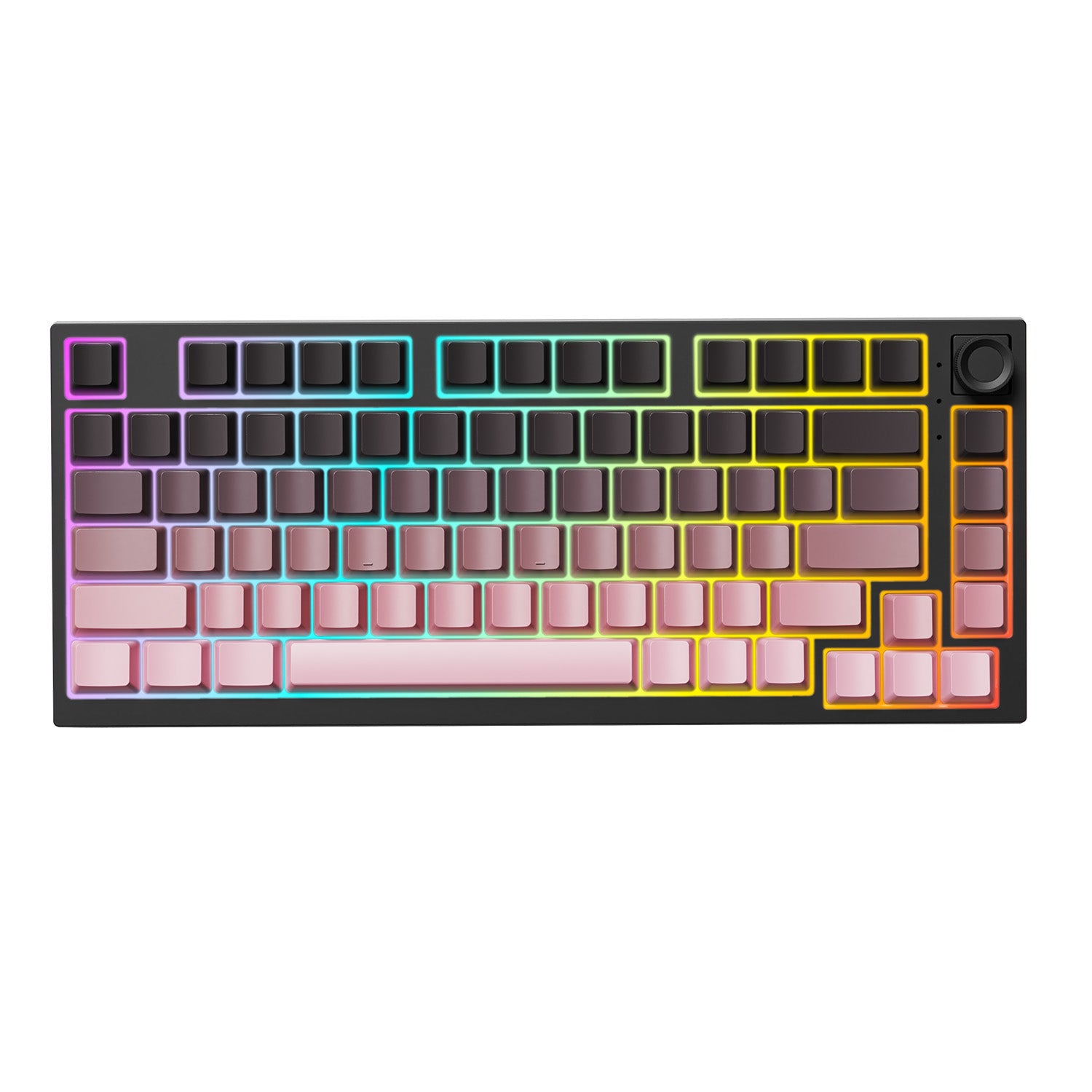 EWEADN X75 Tri-mode Gasket Mechanical Keyboard with LED Media Display